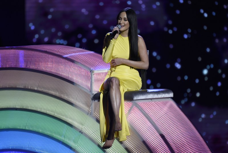 Kacey Musgraves performs "Rainbow" at the iHeartRadio Music Awards on Thursday, March 14, 2019, at the Microsoft Theater in Los Angeles. 

(Photo by Chris Pizzello/Invision/AP)