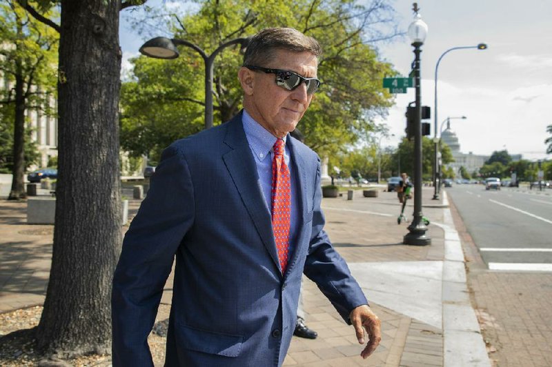 Michael Flynn, a former national security adviser to President Donald Trump, leaves a federal courthouse in Washington last year after a status conference on his case. (AP/Manuel Balce Ceneta) 
