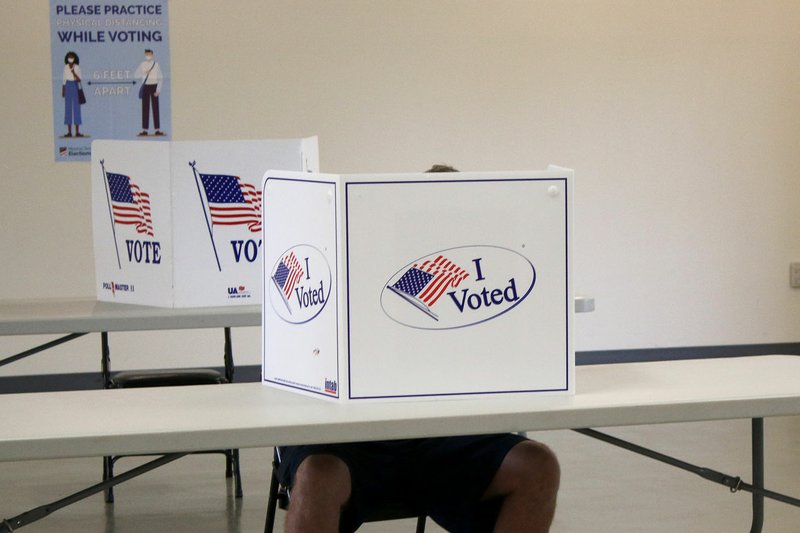 MEGAN DAVIS/MCDONALD COUNTY PRESS Nearly 15% of the 13,498 registered voters in McDonald County participated in the 2020 General Election, with respect to CDC recommended social distancing. Voters all received a complimentary pen, declaring "I Voted in McDonald County," to aid in preventing cross-contamination from re-used writing utensils.