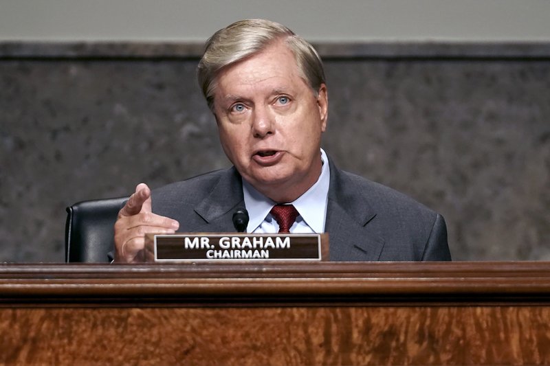 Sen. Lindsey Graham, R-S.C., speaks during Senate Judiciary Committee hearing on Capitol Hill in Washington on Wednesday. - Greg Nash/Pool via AP