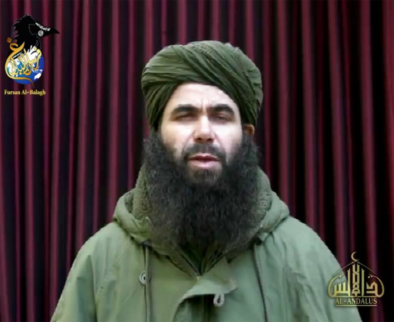 Abdelmalek Droukdel, the longtime leader of al-Qaida's North African arm, is shown in this undated photo taken from video.