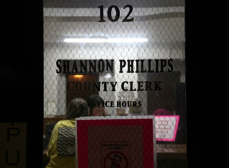 A look inside Union County Clerk Shannon Phillips’s office as primary results come in on March 3, Super Tuesday. Phillips is working to prepare for the general election in November amid the ongoing COVID-19 pandemic. (Siandhara Bonnet/News-Times)