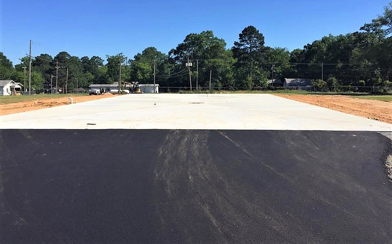 Infrastructure is being laid for a new mobile training facility for the El Dorado Fire Department. The facility will be placed on the site of the former Southside Elementary School. Site preparation includes a concrete pad, ground leveling and installing gas and electrical conduits, a storm water drain and a new driveway. In 2019, the EFD received a $500,000 grant from the Federal Emergency Management Agency’s (FEMA) Assistance to Firefighters Grants program to build the training structure, which will also be available to fire departments around the region. The city of El Dorado kicked in $200,000 to cover site prep. (Photo provided)