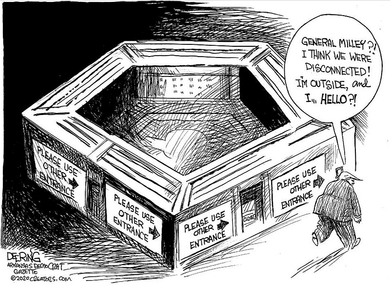 JOHN DEERING CARTOON: Please use other entrance JOHN DEERING CARTOON: Please use other entrance
