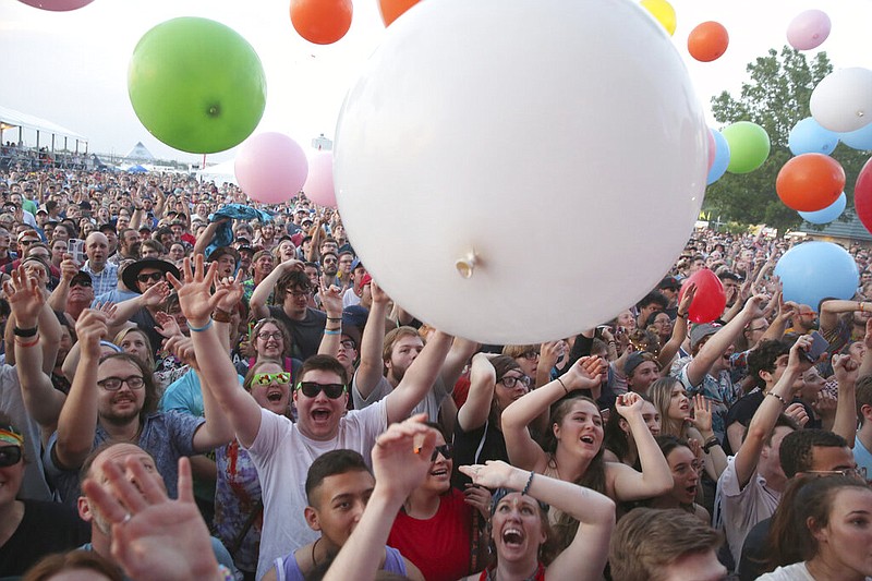 Fans take in The Flaming Lips' performance at Beale Street Music Festival in Memphis in this May 6, 2018, file photo. The music festival, the World Championship Barbecue Cooking Contest and other “Memphis in May” events were canceled Thursday, June 18, 2020 due to the coronavirus outbreak in the Tennessee city.