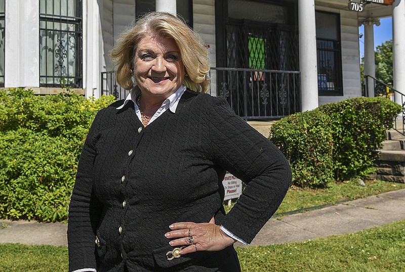 Janie Smith, executive director of the Jackson House has her photo taken on Monday, May 18, 2020. - Photo by Grace Brown of The Sentinel-Record story.lead_photo.caption