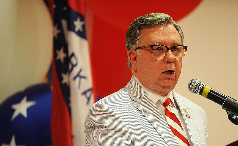 Former Republican Party of Arkansas Chairman Doyle Webb is shown speaking in this file photo.