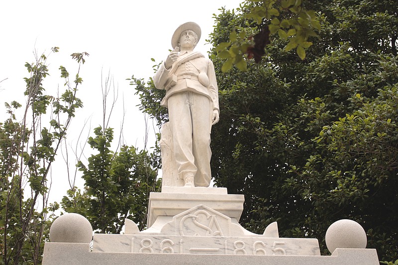 The Confederate monument at the Union County Courthouse was erected in 1910 by the Henry G. Bunn chapter of the United Daughters of the Confederacy. It sits at the corner of the Courthouse at the corner of Washington and Main streets. (Caitlan Butler/News-Times)