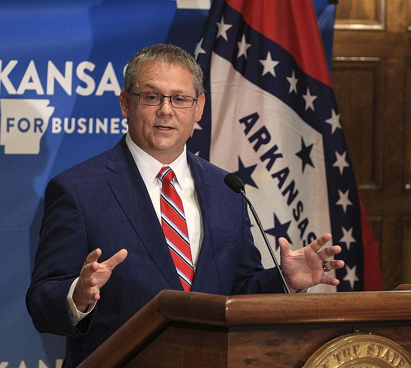 Secretary of State John Thurston says Thursday, July 2, 2020, that voters can begin requesting absentee ballots from his office or their county clerk immediately.
(Arkansas Democrat-Gazette/Staton Breidenthal)