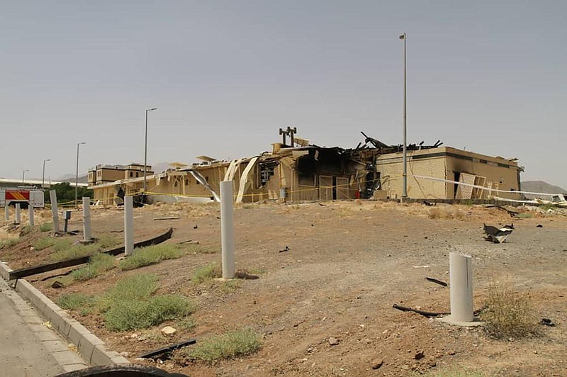 This photo released Thursday by the Atomic Energy Organization of Iran shows a building after it was damaged by a fire at the Natanz uranium enrichment facility in Iran.
(AP/Atomic Energy Organization of Iran)