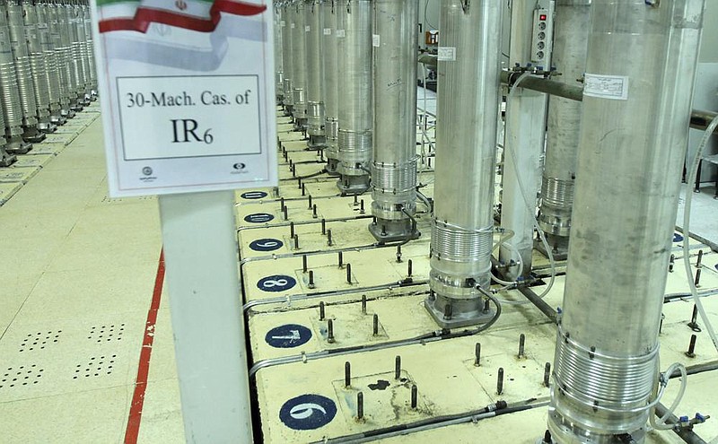 Centrifuges are shown last year at the Natanz uranium enrichment facility in central Iran.
(AP/Atomic Energy Organization of Iran)