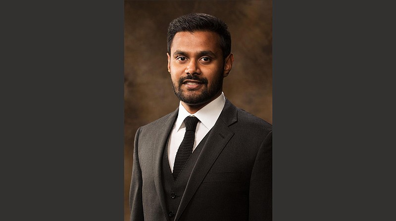 Mervin Jebaraj, director of the Center for Business and Economic Research at the University of Arkansas in Fayetteville, is shown in this photo.