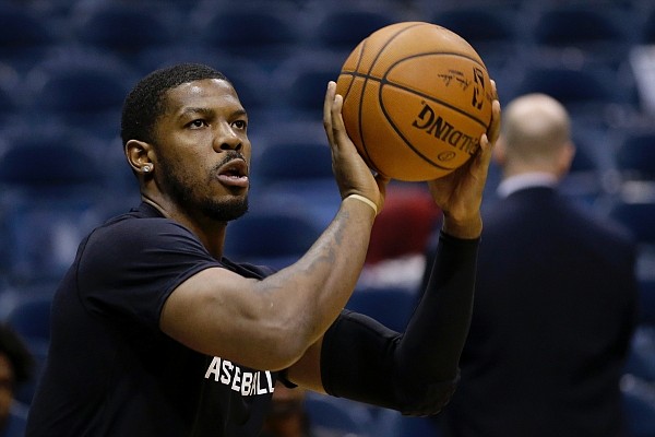 Joe Johnson, playing for Overseas Elite in The Basketball Tournament in 2020, played at Arkansas from 1999-2001 and was a first-round pick of the Boston Celtics in the 2001 NBA Draft. (AP Photo/Aaron Gash)