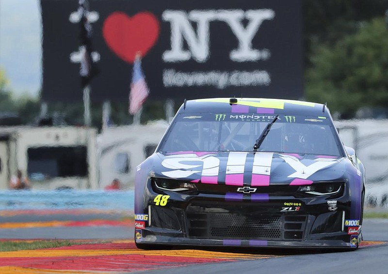 Jimmie Johnson drives through an area of the course called “The Bus Stop” during a practice run at Watkins Glen International in August. NASCAR announced Wednesday that it will move its August road course race from Watkins Glen to Daytona International Speedway because of New York state health restrictions.
(AP file photo)