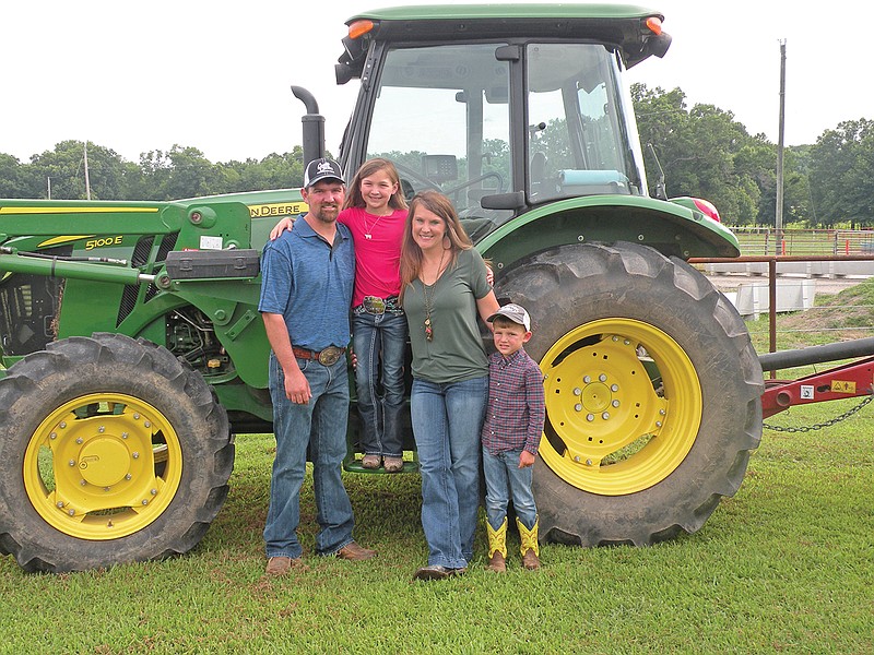 The James Miller family of Centerville is the 2020 Yell County Farm Family of the Year and was recently named the Western District Farm Family of the Year. Family members include, from left, James, Maeleigh, Tiffany and Chap Miller.