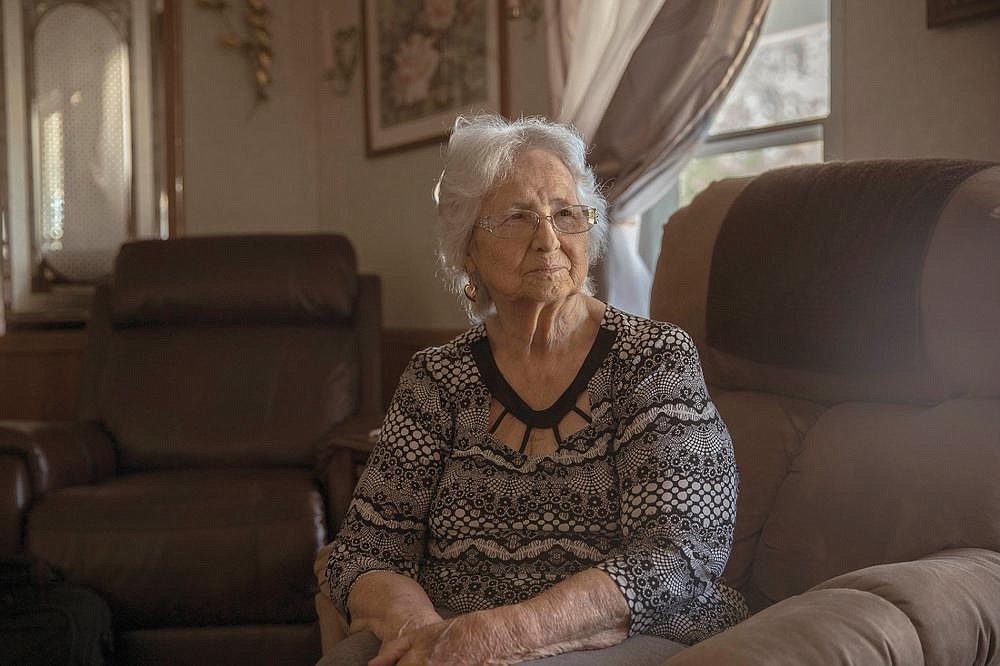 Earlene Peterson, who is speaking out against the execution of the killer of her daughter and granddaughter, in her home in Hector, Ark., on Oct. 18, 2019. A white supremacist was convicted of the murders but the victimsÇƒÙ family members, the prosecutor and the judge have all said the death sentence was too arbitrary to justify. (Andrea Morales/The New York Times)