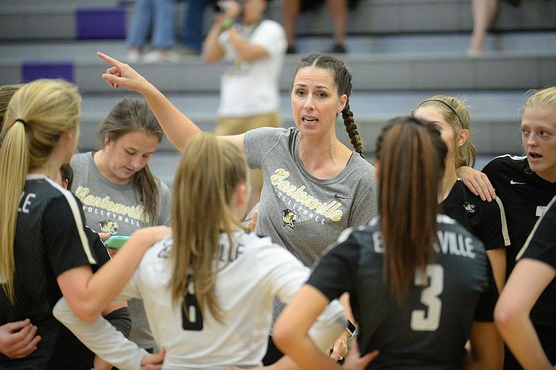 Bentonville Coach Michelle Smith said “the unknown is what scares me” as uncertainty surrounds whether there will be a volleyball season this fall.
(NWA Democrat-Gazette/Andy Shupe)