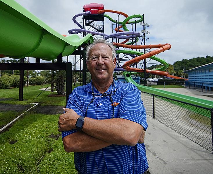 Mark Lazarus, president and owner of Lazarus Entertainment Group, had to cut hours and reduce the number of cashiers at his three theme parks in Myrtle Beach, S.C., because of a lack of the visa-holding workers he usually employs. 
(AP/Chris Carlson) 