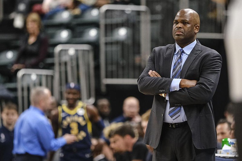 Indiana Pacers Coach Nate McMillan knows what it’s like to spend an extended stretch away from home during the summer as NBA players and coaches are doing as the league gets ready for its restart later this month. McMillan was an assistant under Duke’s Mike Krzyzewski on the USA Basketball staff from 2006 through 2012. 
(AP file photo) 