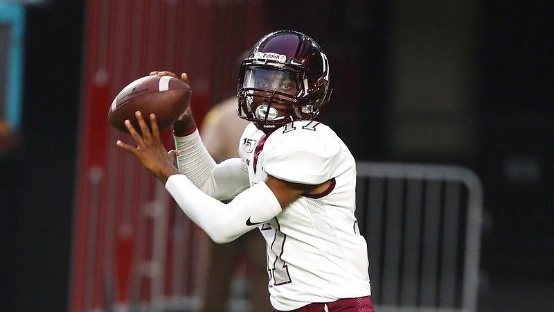 Bethune Cookman quarterback Devin Black passes during the second half of an NCAA college football game against Miami in Miami Gardens, Fla., in this Saturday, Sept. 14, 2019, file photo.