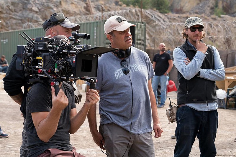 Director Rod Lurie (center) on the set of “The Outpost,” which was actually filmed in Bulgaria for logistical reasons.