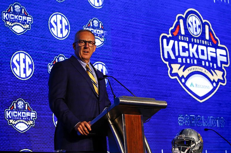 SEC Commissioner Greg Sankey announced Friday that the scholarships of SEC athletes will be honored if those athletes elect not to compete because of the coronavirus pandemic.
(AP file photo)