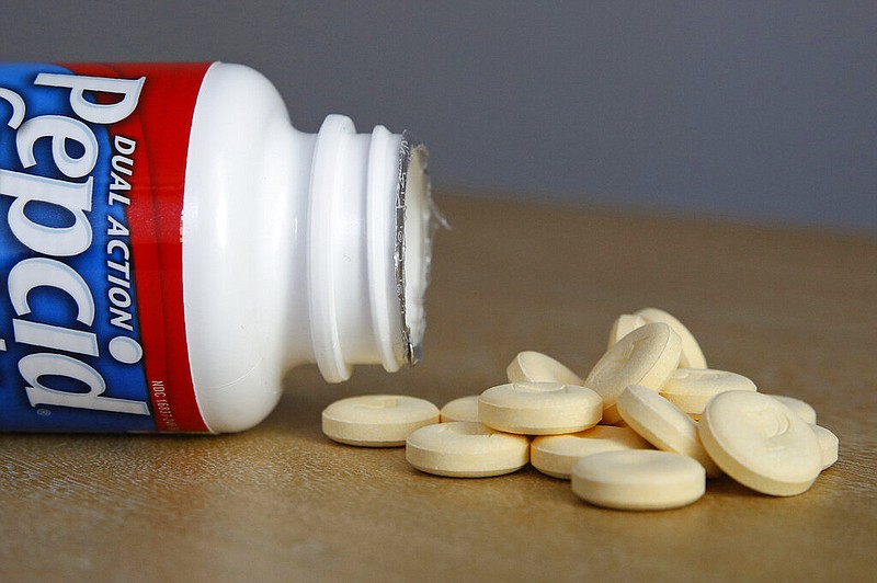 Pepcid tablets and a bottle are shown in Washington in this June 15, 2020, file photo.