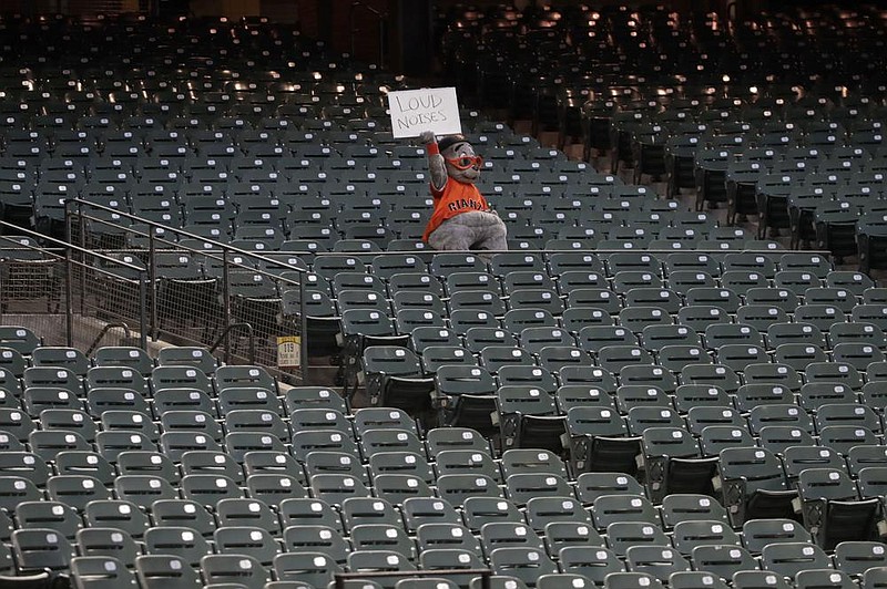 San Francisco Giants Mascot Lou Seal during an MLB game between