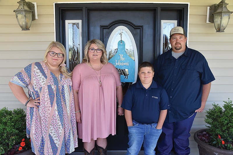 The Brandon Johnson family of Zion is the 2020 Izard County Farm Family of the Year. Family members include, from left, Katelynn, Crystal, Kayden and Brandon Johnson. They raise cattle, poultry and hay.