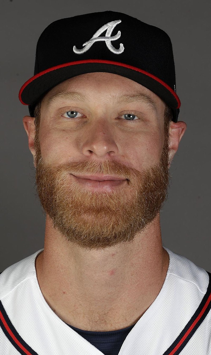 This is a 2020 photo of Mike Foltynewicz of the Atlanta Braves baseball team. This image reflects the 2020 active roster as of Feb. 20, 2020 when this image was taken. (AP Photo/John Bazemore)
