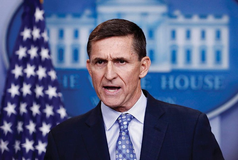 In this Feb. 1, 2017, file photo, former National Security Adviser Michael Flynn speaks during the daily news briefing at the White House, in Washington.
 (AP Photo/Carolyn Kaster, File)