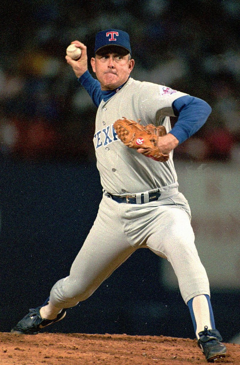 Nolan Ryan won his 300th career game on this date in 1990, leading the Texas Rangers to an 11-3 victory over the Milwaukee Brewers.
(AP file photo)