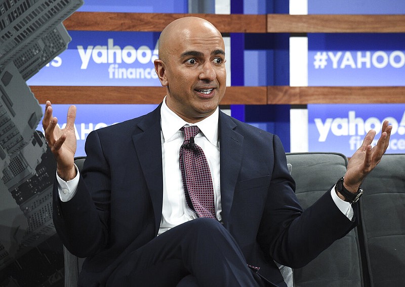 Minneapolis Federal Reserve president Neel Kashkari participates in the Yahoo Finance All Markets Summit at Union West in New York on Thursday, Oct. 10, 2019. Kashkari told “Face the Nation” on Sunday, Aug. 2, 2020, that the U.S. can afford to support laid-off Americans in a hard lockdown to stop the coronavirus, saying Congress has the resources because Americans are saving more during the pandemic.