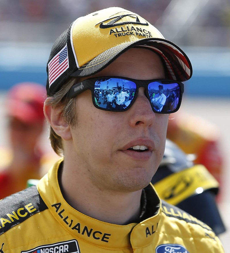 Brad Keselowski prior to a NASCAR Cup Series auto race at Phoenix Raceway, Sunday, March 8, 2020, in Avondale, Ariz. (AP Photo/Ralph Freso)