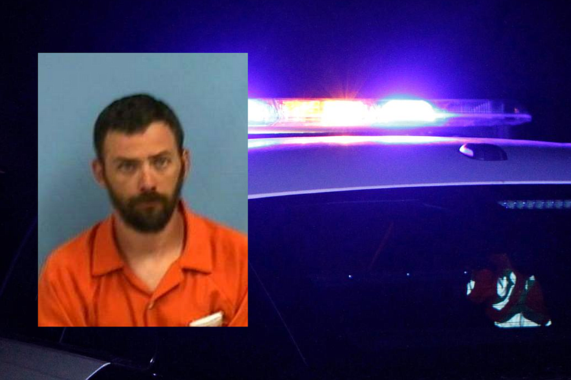 James Harris is shown against a background of police lights. Harris' photo courtesy of White County sheriff's office