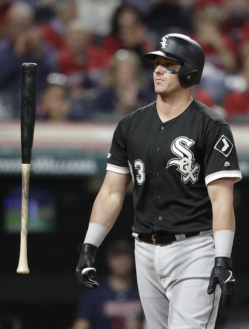 Catcher James McCann, shown flipping his bat last season with the Chicago White Sox, is joined on Chicago’s roster this season by former Arkansas teammate Dallas Keuchel. (AP file photo) 