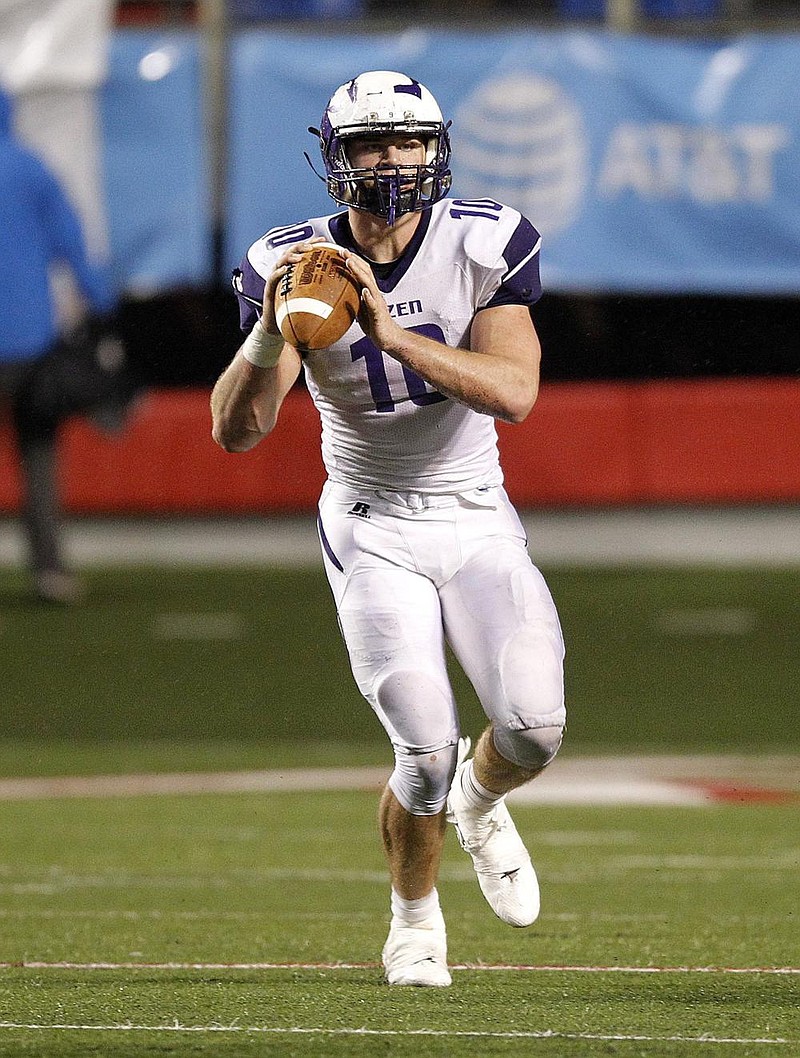 Former Hazen standout Blayne Toll is back at defensive end, the position for which Arkansas recruited him.
(Arkansas Democrat-Gazette/Thomas Metthe)