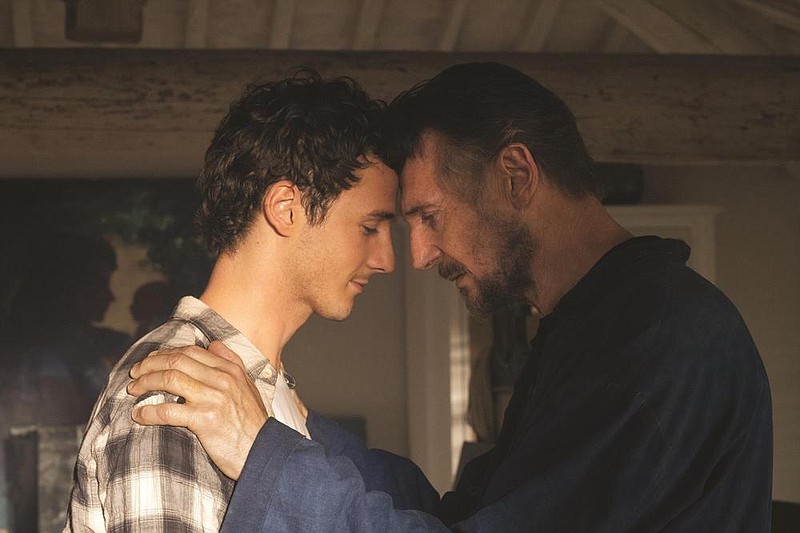 Jack (Micheál Richardson) and his father, Robert Foster (Liam Neeson), share a tender moment in Jame D’Arcy’s directorial debut “Made in Italy.” Neeson suggested that Richardson, his real-life son (who changed his name a few years ago in honor of his late mother, Natasha Richardson), be cast in the role.