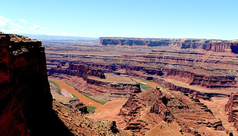 This overlook of the Colorado River is the signature feature of Dead Horse Point State Park near Moab, Utah. More photos are available at arkansasonline.com/89moab/.
(Arkansas Democrat-Gazette/Bryan Hendricks)