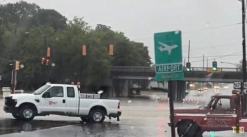 A flash flood warning remains in effect until noon Wednesday for parts of the Texarkana region. (Photo/Texarkana Gazette)