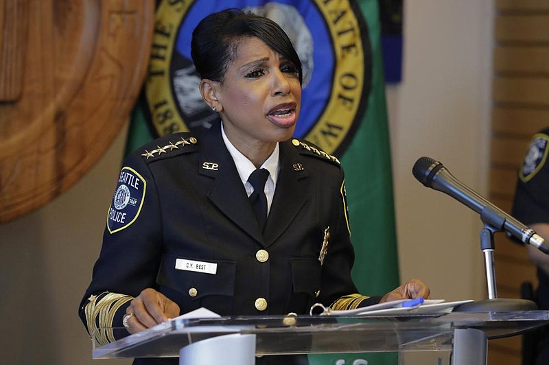 Seattle Police Chief Carmen Best is the first Black woman to hold the position in that city. (AP/Ted S. Warren) 
