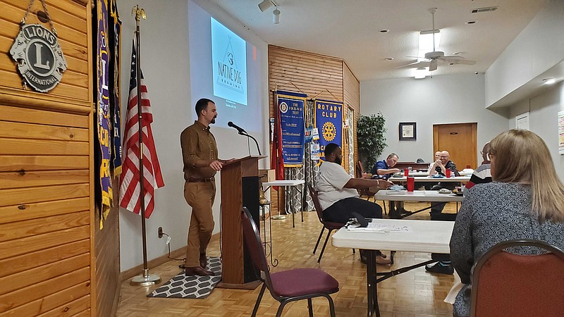 Bobby Glaze speaks to the Lions Club about he and his wife’s new venture Native Dog Brewing. The Microbrewery hopes to open up in October and become South Arkansas’ first brewery. (Bradly Gill/Camden News)