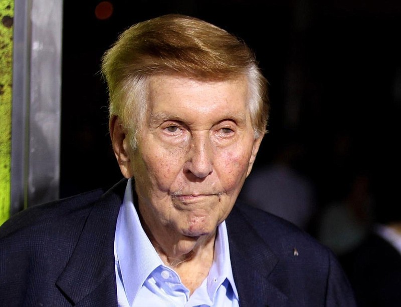 FILE - In this Oct. 1, 2012, file photo, Sumner Redstone attends the premiere of "Seven Psychopaths" in Los Angeles. Redstone, the strong-willed media mogul whose public disputes with family members and subordinates made him a feared operator in Hollywood, died Wednesday, Aug. 12, 2020. 
 (Photo by Matt Sayles/Invision/AP, File)