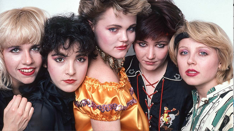 The classic Go-Gos lineup, circa 1982: Charlotte Caffrey (from left), Jane Wiedlin, Belinda Carlisle, Kathy Valentine and Gina Schock.