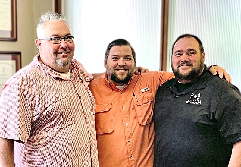 The Preston brothers (David left, Cliff center, Hutch right) are passionate about mental health and hope their partnership with local school districts will provide much needed services to students that need it. (Contributed)