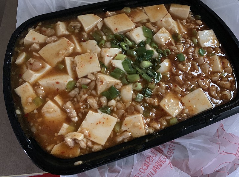 The rich sauce for the Ma Po Tofu from Fu Lin was only moderately spicy.
(Arkansas Democrat-Gazette/Eric E. Harrison)