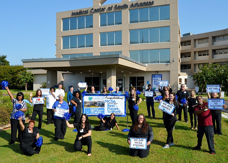 The Medical Center of South Arkansas has been named one of the best places to work in Arkansas by Arkansas Business. Executive staff informed other employees Wednesday with a celebration at the hospital. (Contributed)
story.lead_photo.caption