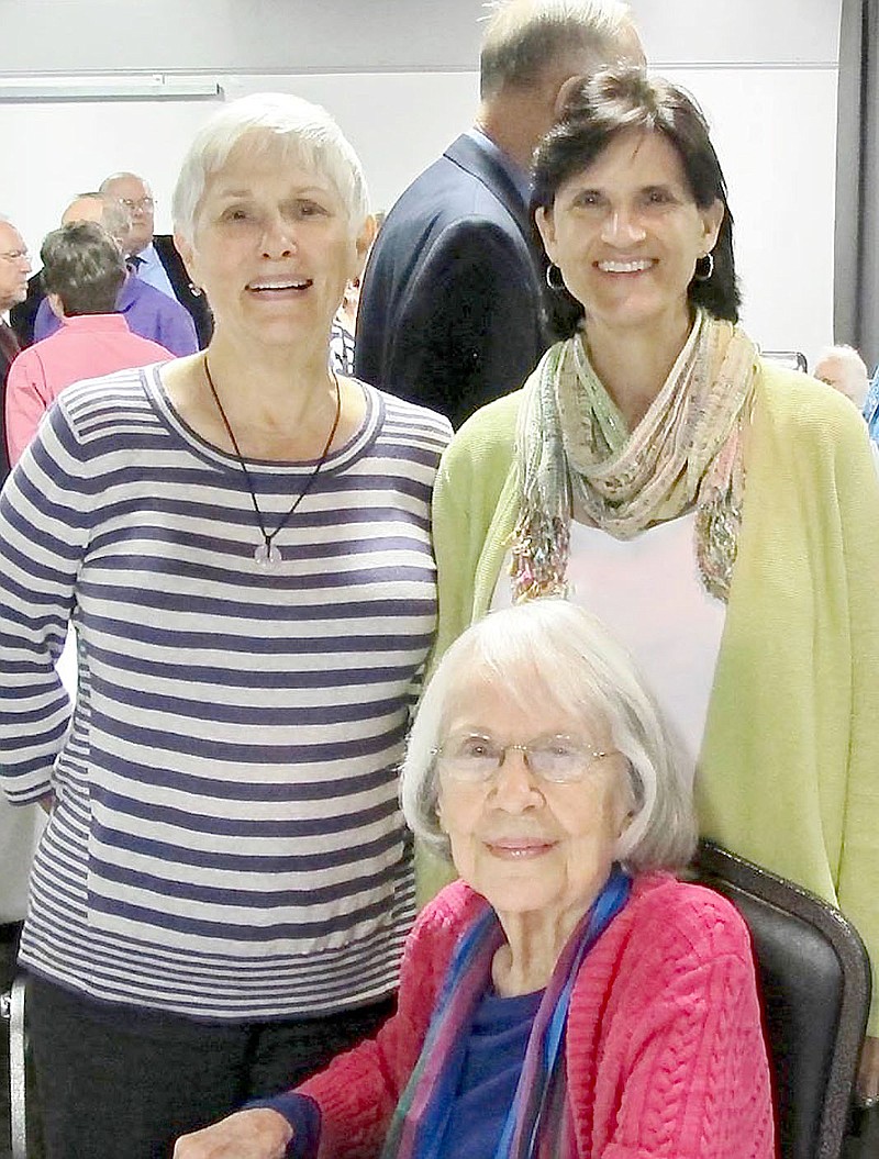 PHOTO COURTESY SUSANN PARKS-SPENCE
Susan Parks-Spence, right, stands with Michael Parks Dailey, left, and Janet Parks, who is seated. Dailey and Parks are featured in the book, "At War and on the Homefront," a book of letters and diaries of the Parks family from 1942-1945.
