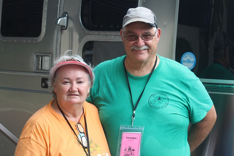 Tom and Vicki Ketchum, originally from Livingston, Texas and representing the Greater Houston club, said the rallies are an opportunity to meet other travellers, explore new places and swap adventure stories. (Matt Hutcheson/News-Times)