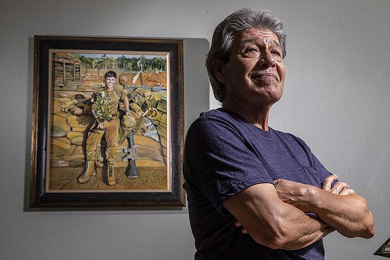 Vietnam veteran Tomas Sandoval now knows the Chicano movement was necessary 50 years ago, despite his consternation while he was fighting in Vietnam. “I still think more needs to be done,” he said recently.
(Los Angeles Times/Robert Gauthier)